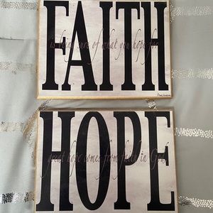 Faith & Hope wall art set